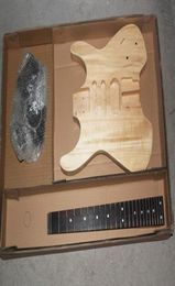 Guitare électrique sans tête semi-finie, bricolage, avec tout le matériel noir, micros SSH, touche en palissandre, peut être personnalisé 1318193