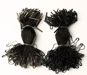 Fabrication de couture de bricolage 1000 pcs Black Hang Tag String avec broche de sécurité en forme de poire noire 105 cm bon pour suspendre les étiquettes de vêtements5643396