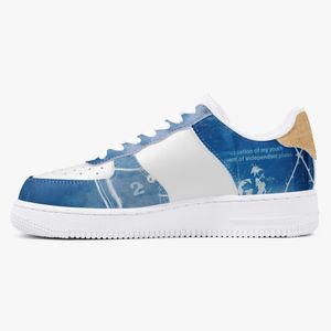 DIY-schoenen één voor heren dames platform casual sneaker gepersonaliseerde tekst met blauwe coole stijl sneakers outdoorschoenen Veelzijdig 36-48 100963