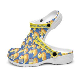 Chaussures de bricolage pantoufles hommes femmes bleu petit canard jaune baskets de natation formateurs 36-48