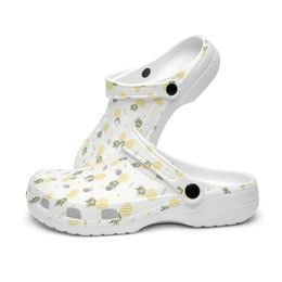 Doe-het-zelf schoenen pantoffels heren dames wit veel ananas sneakers trainers 36-48