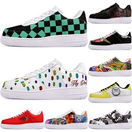 DIY-Schuhe, Winter, sauber, Herbst, Herren, Freizeitschuhe, eine für Männer und Frauen, Plattform, lässige Turnschuhe, klassisch, weiß, schwarz, Cartoon-Graffiti-Trainer, Outdoor-Sportarten 8875