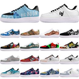 Chaussures de bricolage hiver vert belle automne hommes chaussures de loisirs un pour hommes femmes plate-forme baskets décontractées classique blanc noir dessin animé graffiti formateurs sport 28715