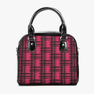 Sacs à main à bandoulière bricolage personnalisés hommes femmes sacs à main à bandoulière pochettes fourre-tout dame sac à dos professionnel classique Plaid rose rouge personnalisé couple cadeaux unique 3356