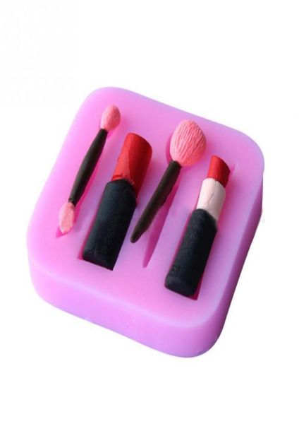 DIY Moldes para hornear de silicona Pastel Fondant Jabón Moldes 3D Belleza cosmética Forma de lápiz labial Herramienta de alimentos Para hornear Alta calidad 1 4sk G26179363