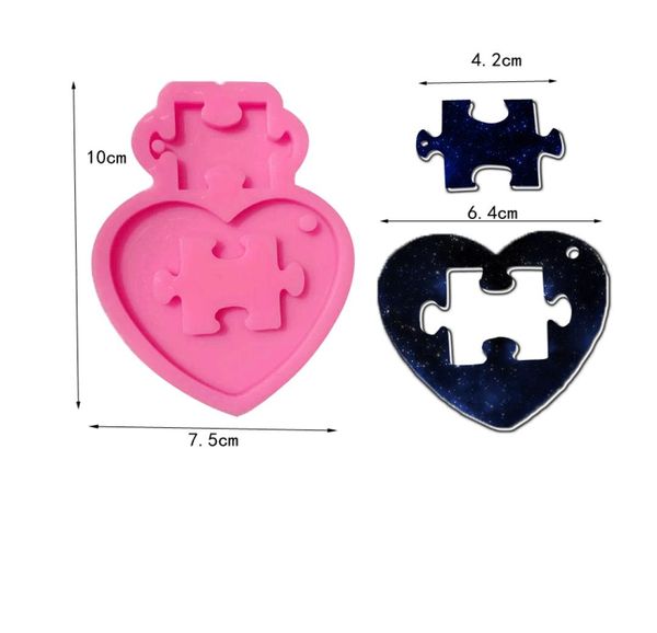 Molde de silicona de bricolaje Heart Hearty Keychain Molde de silicona para la decoración de pastel de bricolaje Resina Gumpaste Fondant Azúcar Moldes de azúcar Barco 37196576