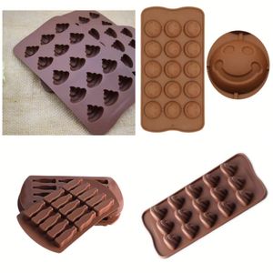 Diy Siliconen Mal Lachend Gezicht Shell Little Coke Mold Cake Chocolade Ijs Rooster Mallen Verkopen Goed Met Verschillende Patroon DH955