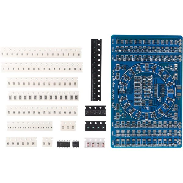 Junta de práctica de soldadura SMD DIY Kit de soldadura de bricolaje Junta de entrenamiento de habilidades Led Transistor