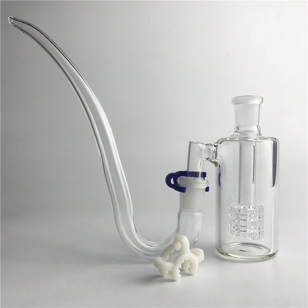 DIY Fumer Bong Ash Catchers 14mm 14.4mm avec Tube De Paille De Verre J-Hook Adaptateur En Plastique Keck Clips pour Conduites D'eau