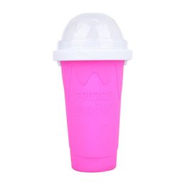 DIY Smoothie Cup Pinch Cups TIK TOK Frozen Magic Squeeze Cup Drinkware Cooling Maker Freeze Milkshake Gereedschap Portable TX0042