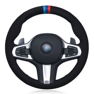 Housse de volant de voiture en daim noir souple bricolage pour BMW M Sport G30 G31 G32 G20 G21 G14 G15 G16 X3 G01 X4 G02 X5 G05