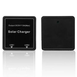 Caja de alambre solar de bricolaje 5-20V a regulador de 5V 3A Empalme USB doble para panel solar