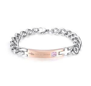 DIY roestvrijstalen ketting armband crematie sieraden paar Bracelet ashouder mini hekje sieraden valentine039s dag minnaar g7677996
