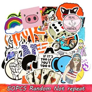 50 stks Willekeurige Muurstickers Voor Kinderkamers Home Decor Sticker op Laptop Skateboard Bagage Auto Fiets Motor Fiets DIY Stickers