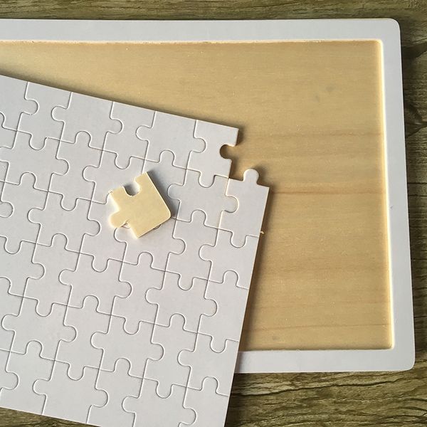 DIY SUBLIMATION Vierres de transfert de chaleur vierge Puzzle Produit A4 / A5 Jouets en bois multi-standard pour enfants Logo Personnalisation Papier Puzzles WLL1047