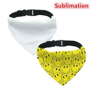 Bricolage Sublimation Chien Triangle Bandanas Réglable Pet Chien Chat Cou Écharpe Cravate Noeud Papillon Cravate Bandana Collier Foulard Chien Accessoires S-XL