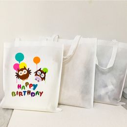 DIY sublimatie boodschappentas witte niet-geweven milieubescherming draagbare tassen warmteoverdracht coating handtas