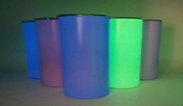 Diy Sublimación Tumblers Mug Glow in the Dark Tazas 20 oz Tumbler delgado recto con pintura luminosa Luminosa1 tazas Magic Viaje CU6204005