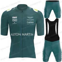 DIY T-Shirt 2022 Aston Martin Team Maillot Cyclisme Ensemble Vêtements D'été Vert Hommes Vélo De Route Chemises Costume Vélo Cuissard VTT Maillot Y2303