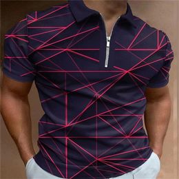 Camiseta DIY 889, nueva camiseta Polo para hombre, camiseta informal de verano a la moda de talla grande con estampado 3D, camiseta de manga corta con cuello tipo Polo 49