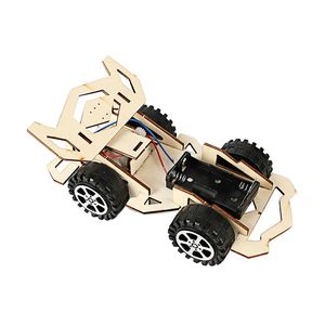 DIY-technologie Kleine uitvinding Elektrische Racing Auto Model Handgemaakte Materiaal Student Science Experiment Toy