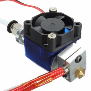 Livraison gratuite DIY V6 J-head Hotend pour extrudeuse tout métal à filament de 175 mm avec ventilateur de refroidissement pour accessoires d'imprimante 3D Makerbot Reprap Otjtx