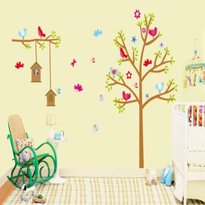 DIY Wall Sticker Tree House Autocollants amovibles Décoration de la maison pour chambres d'enfants Adesivos Art Stickers Stikers Adhésif Parede 210420