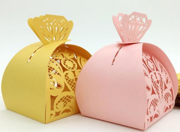 Boîtes à dragées de mariage DIY, boîtes à bonbons creuses en diamant, porte-chocolat, sacs à gâteaux, boîtes cadeaux pour fête de mariage, 3462948