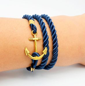 DIY wind anker oude armband tom hoop vergulde wond multilayer geweven lederen armbanden voor vrouwen mannen sieraden ps04982584134