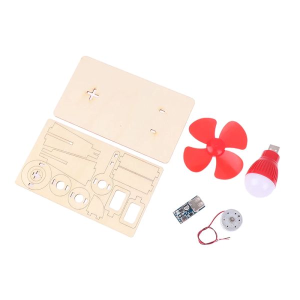 Modelo de generador de viento de bricolaje para niños Ciencias de juguete STEM Technologia Gadget Kit de física de madera Toy de aprendizaje educativo para niños