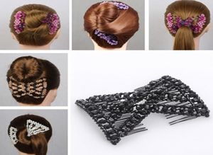 DIY Femmes Élastique Magique Peignes À Cheveux Vintage Pince À Cheveux Griffe Chignon Maker Outils Coiffure Mode Perles Perles Coiffure Accessoires 1407338