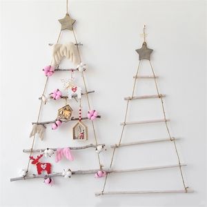 DIY houten kerstboom muur hangende jaar decoratie voor thuis ornamenten 2111105