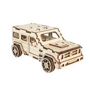 DIY WOODEN ORD-ROAL SUV PUBLIST TOYS for Child Assembing Constructor Modèles pour construire le mécanisme de l'élastique 3D G500 Car Boys Gift