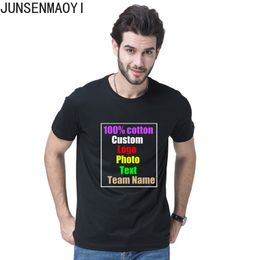 Bricolage votre comme P o ou imprimé hommes t-shirts à manches courtes surdimensionné homme garçon coton t-shirts équipe chemise de grande taille 220616