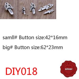 DIY018 S925 Sterling Silver Button Jeans Button Hip Hop Sword Fashion sieraden Decoratie knop Wallet Leather Retro Decoratie