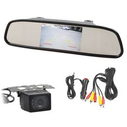 DIYKIT 4.3 pouces voiture moniteur miroir moniteur étanche IR Vision nocturne vue arrière voiture caméra Parking accessoires Kit