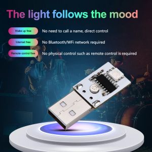 Diymore USB DC5V 6Color LED Mini lampe intelligente Contrôle de la voix MODULE LUMIÈRE NIGHT