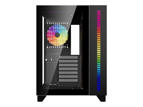 DIYPC Argb Black USB3.0 Case de computadora ATX Mid Tower Gaming Gaming