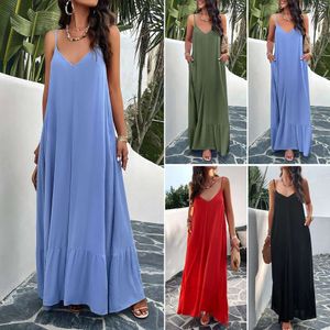 Diyun ropa de mujer Shein 2024 Primavera/Verano elegante vestido con tirantes de Color sólido