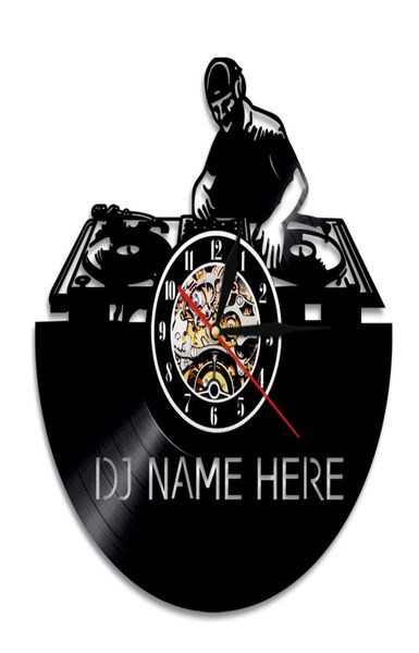 DJ Clocks Music Wall Home Decor Living Room LEDLIGHING LETH DIVEMENT 12QUOT DISCO Art Vinyl Record pour le musicien Quartz Needle9779521