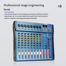 DJ Controller Mixer Audio Mixing Meter Card Professional PC Digital Console Interface Apparatuur 8 kanalen 240110