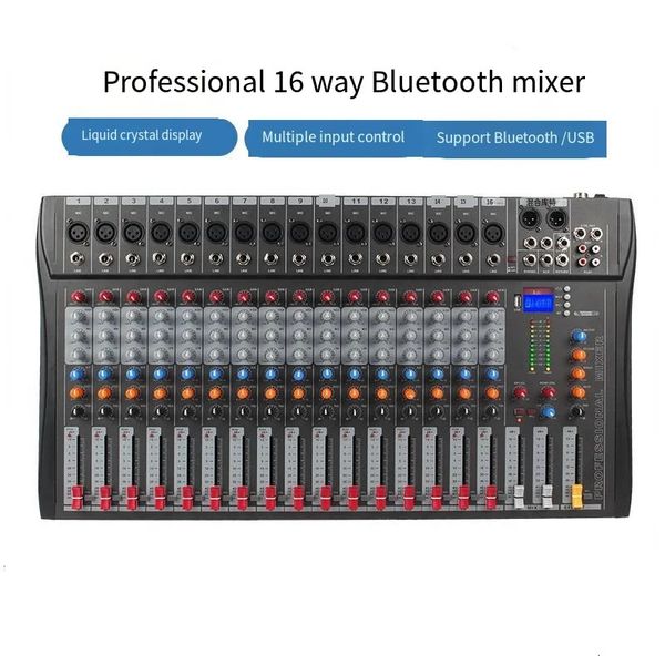 Contrôleur Dj mélangeur Audio, carte de mixage, équipement d'interface de Console numérique Pc professionnel, 16 canaux 240110