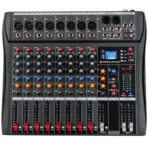 Contrôleur Dj Mixer Audio Table de mixage sonore Carte Pc professionnel Consoles numériques Interface Console Pro Équipement 8 canaux 240110