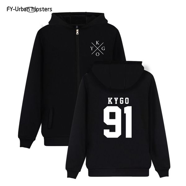 DJ Kygo Custom Hip Hop Sweat à capuche Automne Zipper Sweats à capuche Femmes Manteau Hommes / Femmes Casual Imprimer Zip-Up Sweat-shirt Femmes 201021