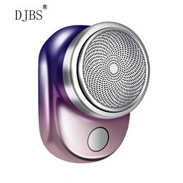 DJBS Mini rasoir électrique de voyage pour hommes Portable voiture maison rasoir Rechargeable sans fil rasage visage barbe 240110