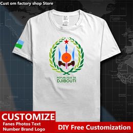 DJIBOUTI DJI DJIBOUTIAN DJ Country T -shirt Custom Jersey Fans DIY Naam Nummer High Street Fashion Loose Casual T -shirt 220616GX