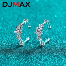 DJMAX 032ct boucles d'oreilles à Clip complet pour femmes Original 925 en argent Sterling Ladys élégant diamant 240112
