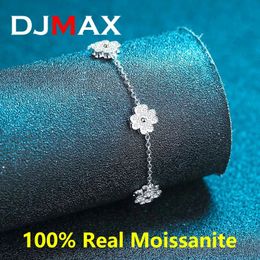DJMAX – Bracelet en argent Sterling 925 pour femme, léger, luxueux, polyvalent, trèfle, Micro incrusté, 240313