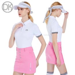 DK Golf Femmes T-shirt Summer Lady à manches courtes Polo