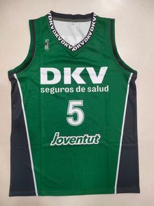 DKV JoVentut # 5 Rudy Basketball Jersey Heat en relief tout nom et numéro personnalisés